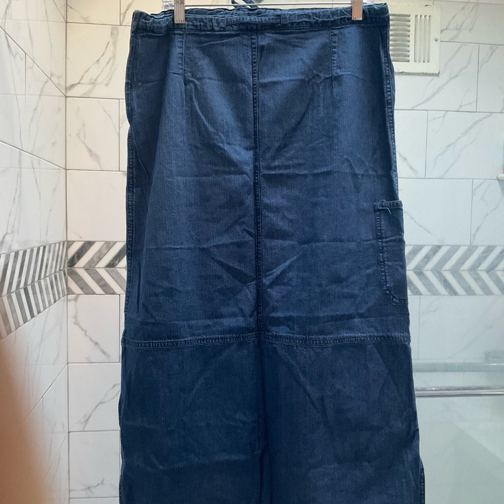 Vintage Denim Maxi Skirt - Blue - Picture 8 of 8